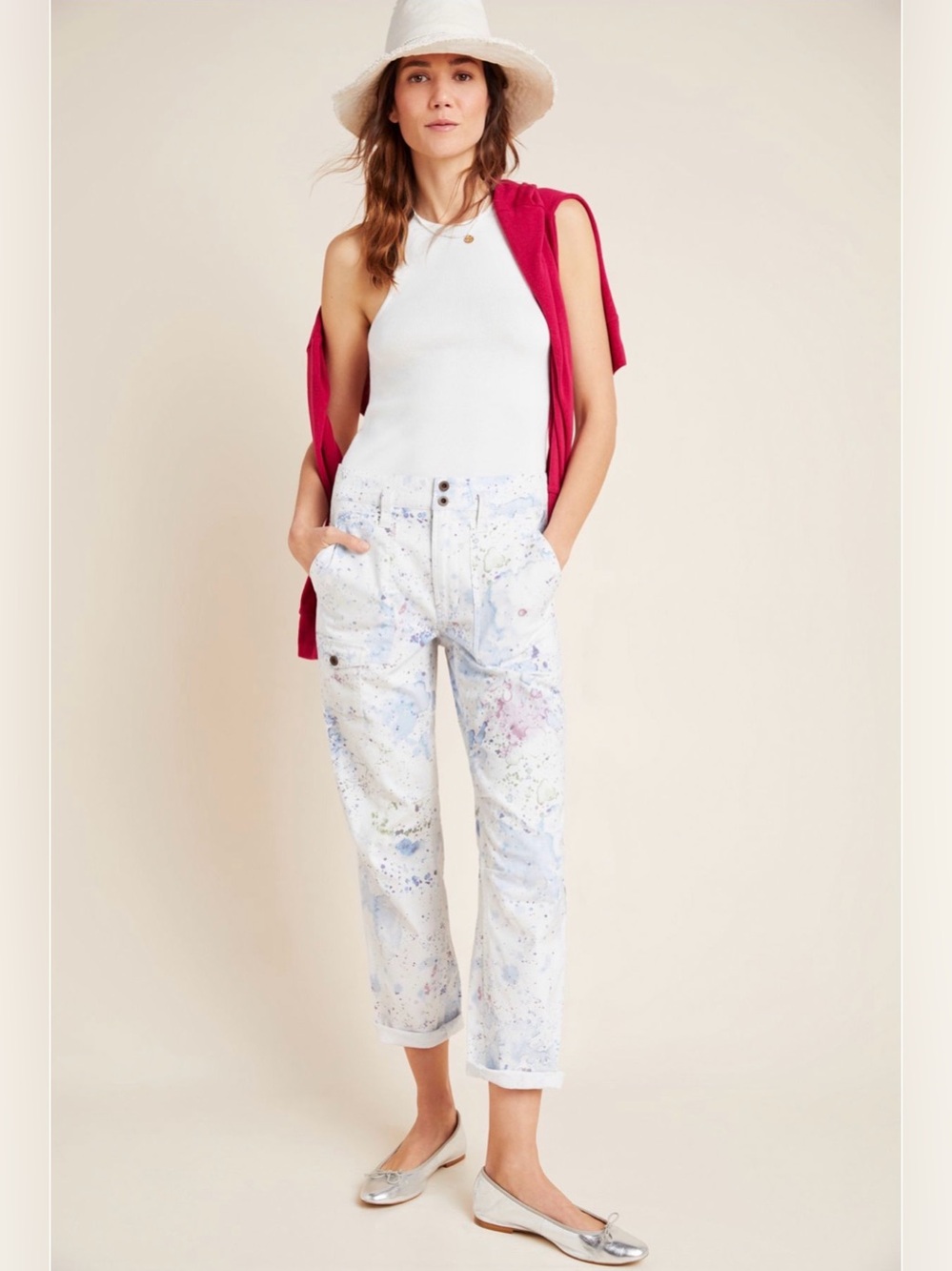ANTHROPOLOGIE Wanderer Watercolor Cargo Pants
Sz 27 used